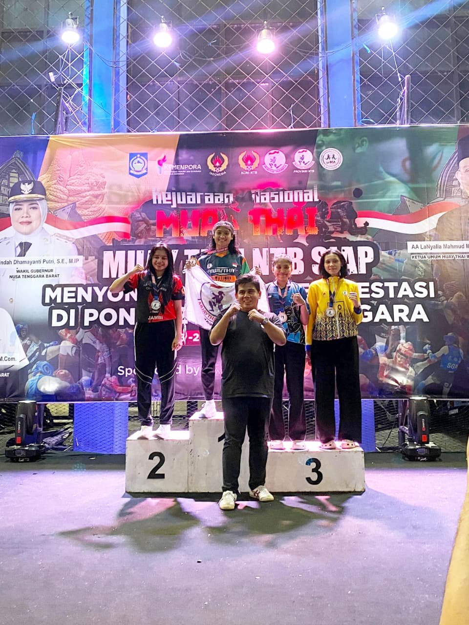 Atlet Muaythai Kabupaten Kediri ini Sabet Medali Emas di Kejurnas NTB