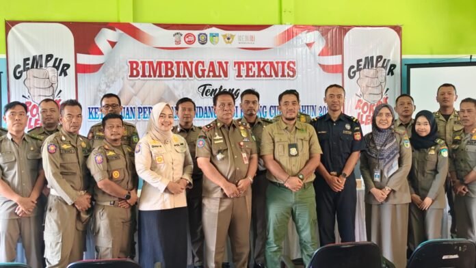 Minimalisir Kesalahan di Lapangan, Satpol PP Kabupaten Kediri Gelar Bimtek Gempur Rokok Ilegal Bersama Bea Cukai